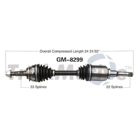 Surtrack Axle Cv Axle Shaft, Gm-8299 GM-8299